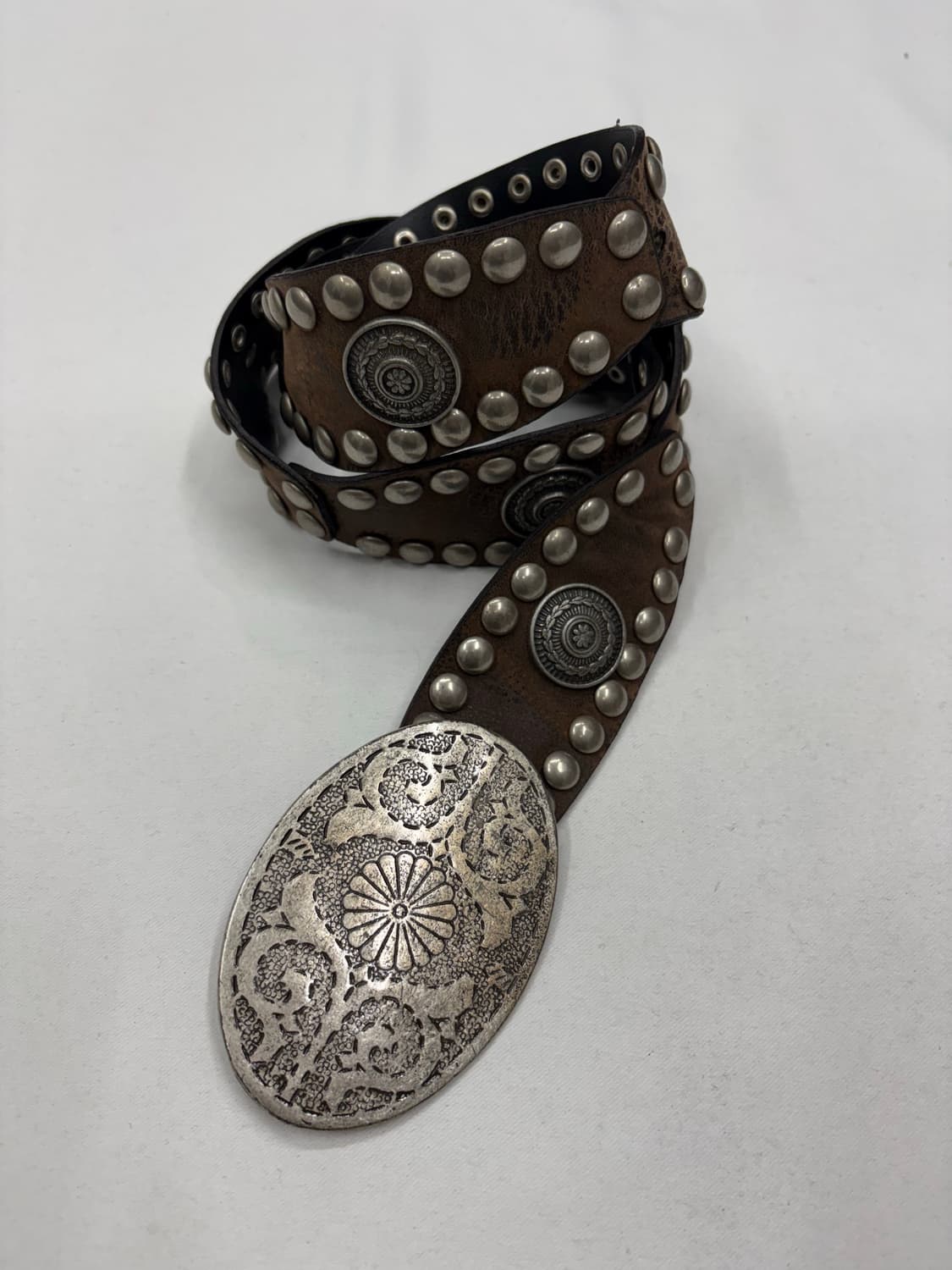 빈티지 웨스턴 스터드 버클 벨트 상품이미지1