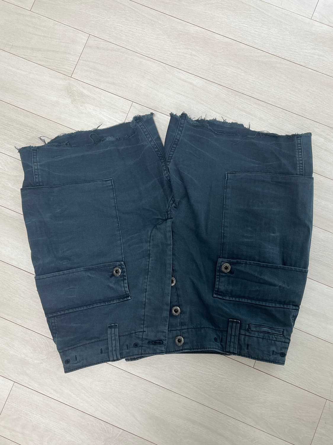 폴로 랄프로렌 릴렉스핏 헤링본 카고 쇼트 블루 상품이미지1