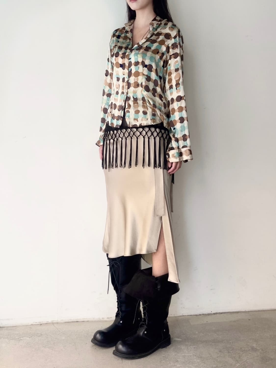 GERARD DAREE silk ring circle shirt 상품이미지5