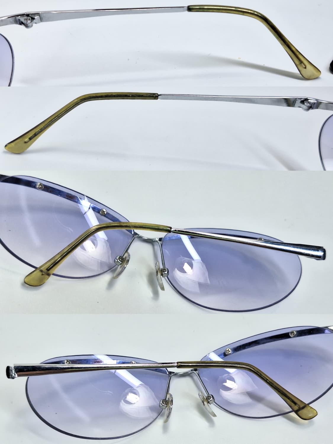 00s 일본 빈티지/실보 반무테 안경테 미니멀리즘 비즈니스 y2k 클래식 상품이미지4