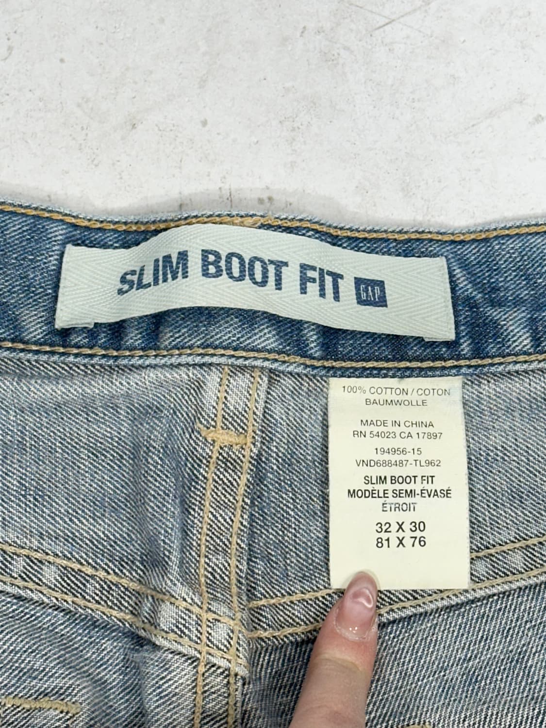 갭 부츠컷 와이드 연청 바지 데님 팬츠  상품이미지7