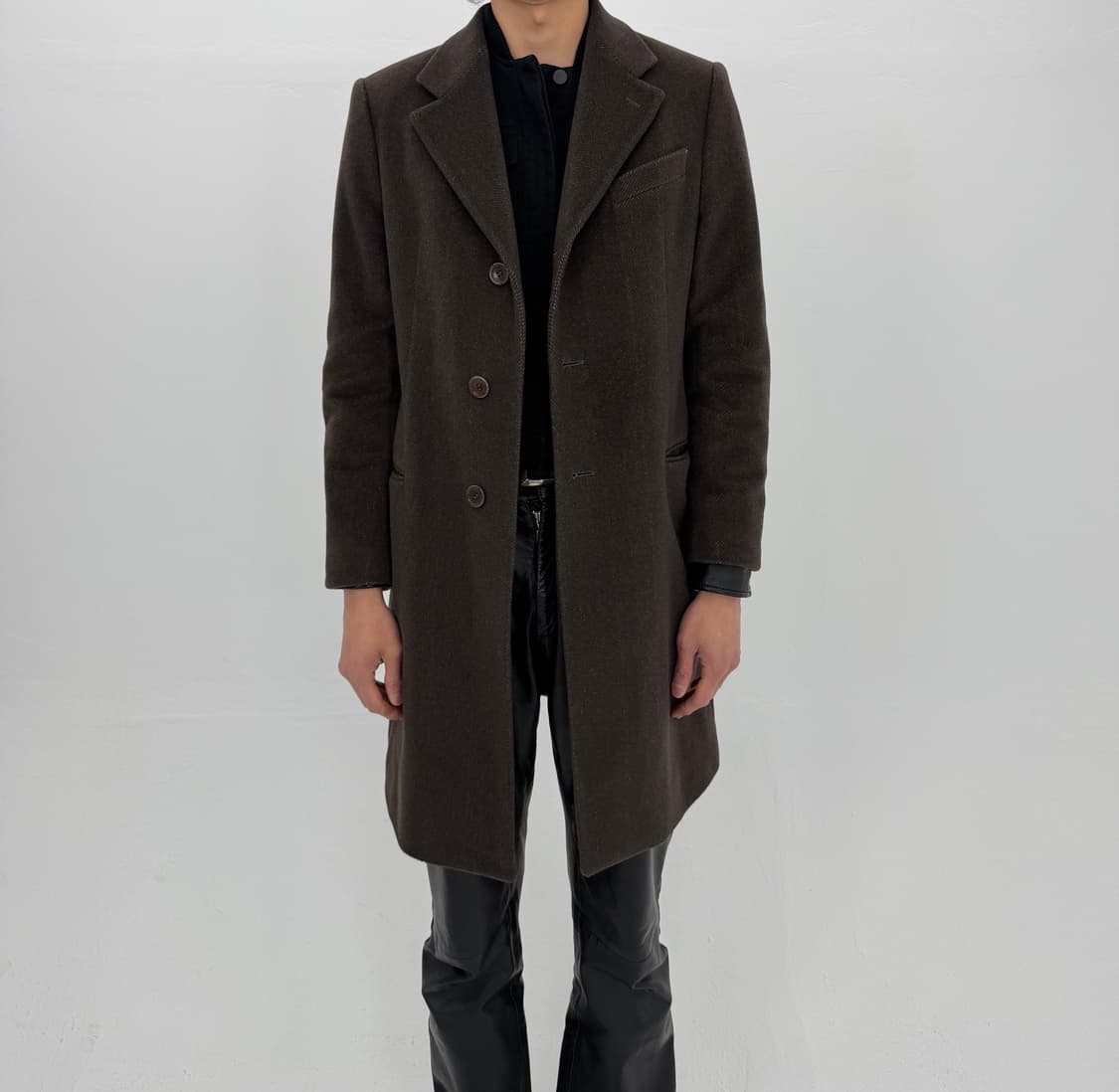 00’s Armani Collezioni herringbone coat 상품이미지1