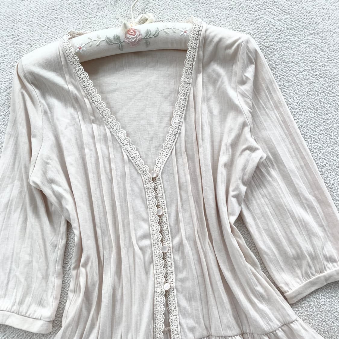 뮤트바닐라 레이스 바선생핏 원피스 상품이미지2