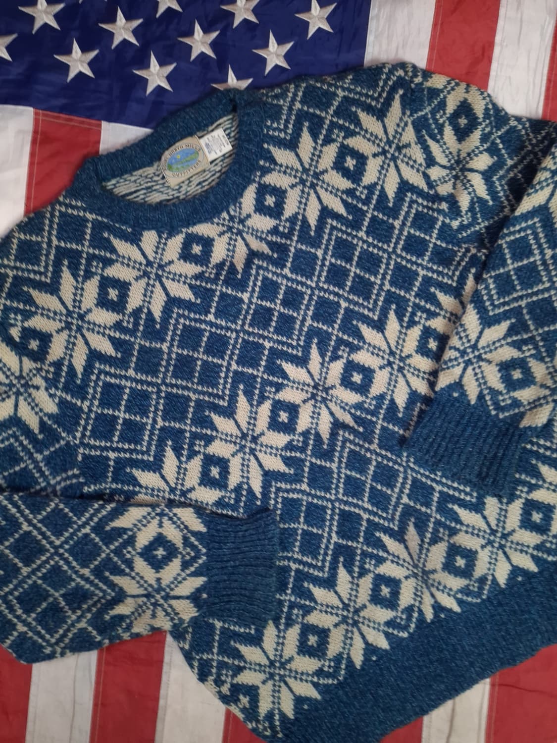오리지날 80's 미국제조 로얄밀스미스 노르딕 울 니트 상품이미지4