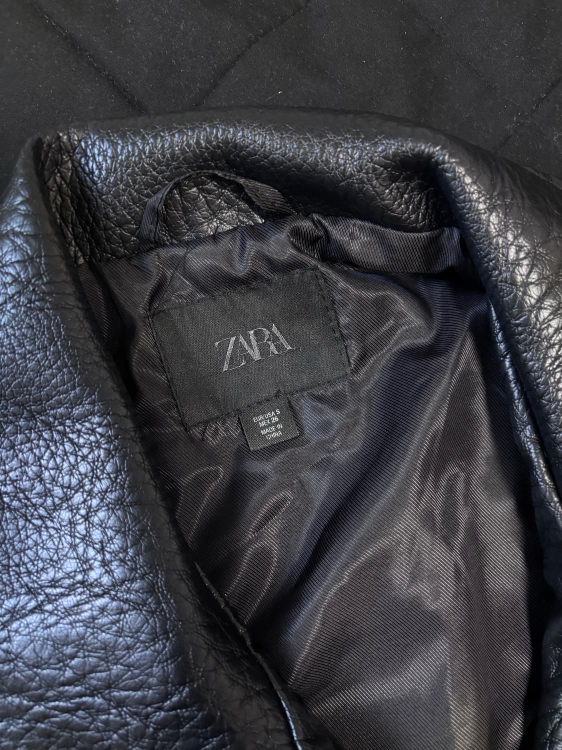 자라 페이크 레더 자켓 생로랑st S사이즈 상품이미지3