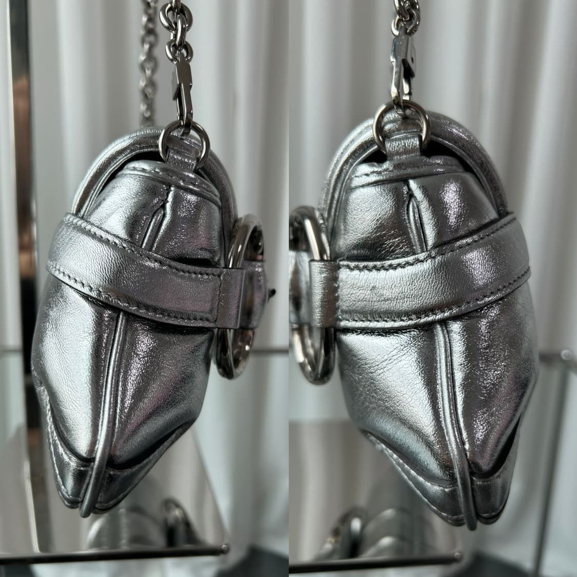 구찌 홀스빗 체인 메탈릭 실버 체인 숄더백 상품이미지9