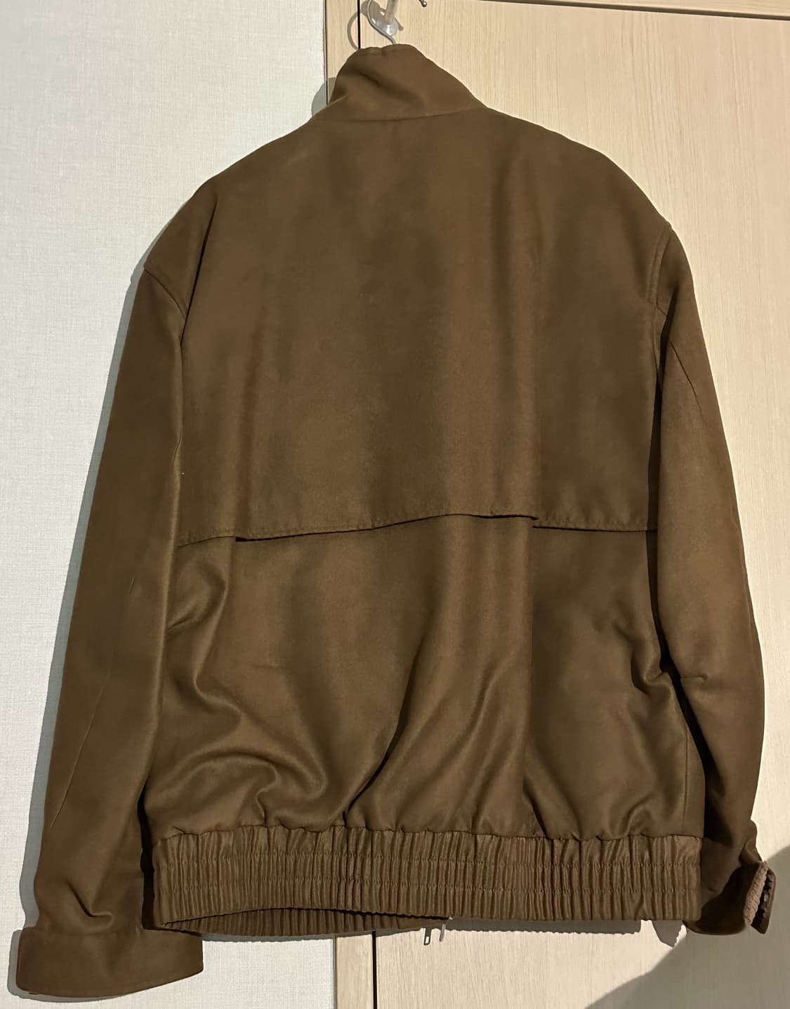 [새 상품/택o] STU - 하이넥 스웨이드 자켓 브라운 (L)  상품이미지3