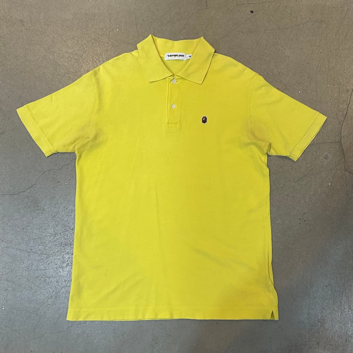 M 베이프 옐로우 카라 반팔티 상품이미지2