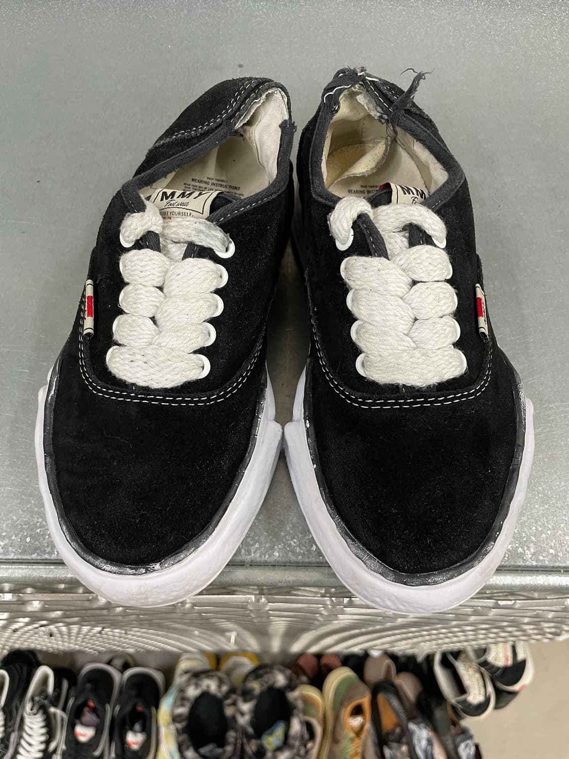 메종 미하라 야스히로 베이커 OG 캔버스 로우 블랙 37 (gr-4356 상품이미지5