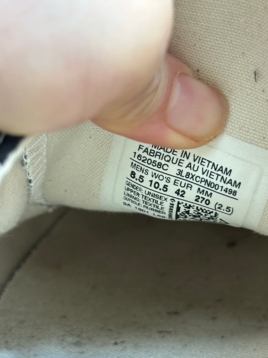 컨버스 척 70 로우 블랙 270mm 상품이미지5