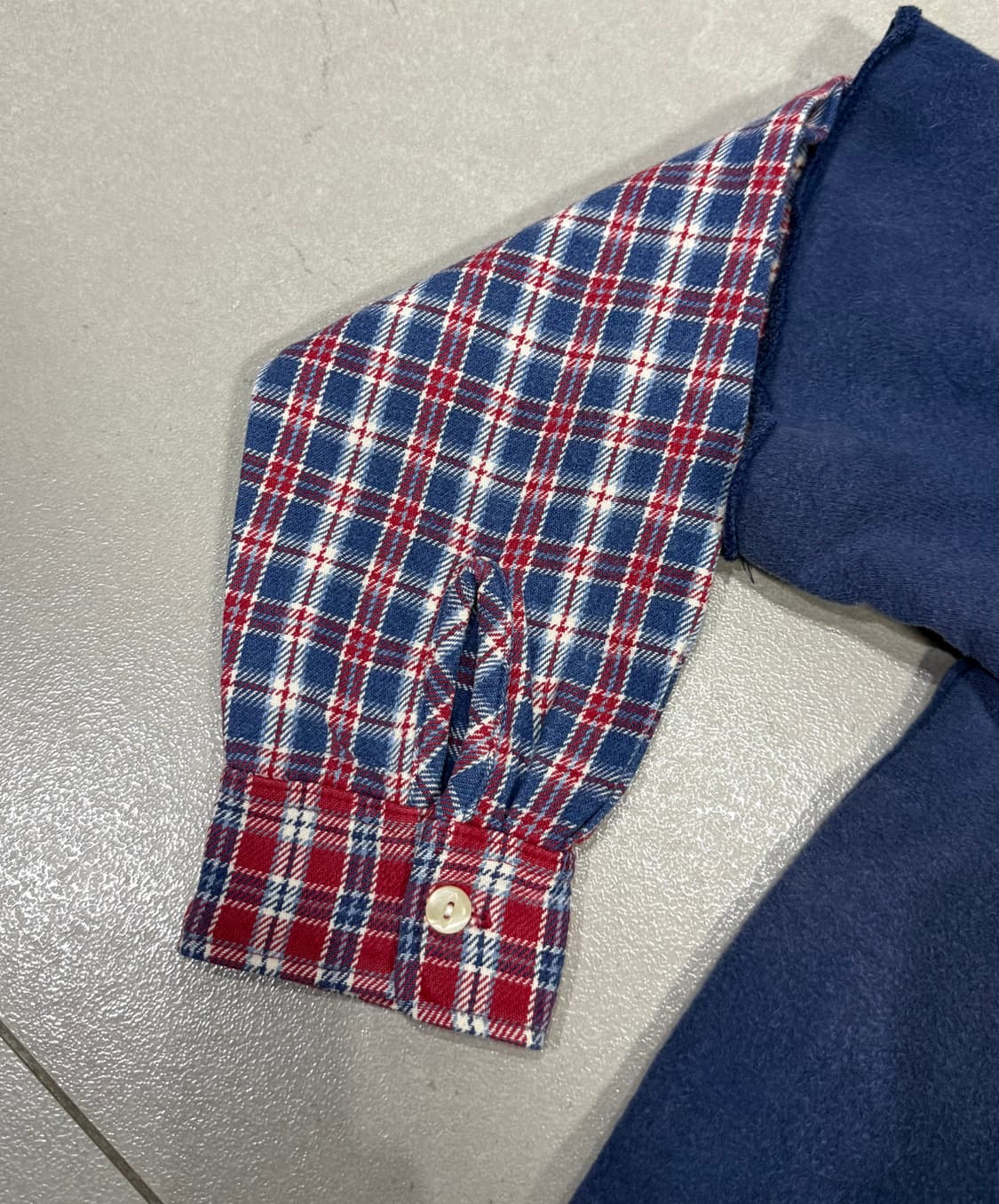 히스테릭 글래머 아카이브 플란넬 셔츠 결합 롱슬리브 맨투맨 스웨터 상품이미지3