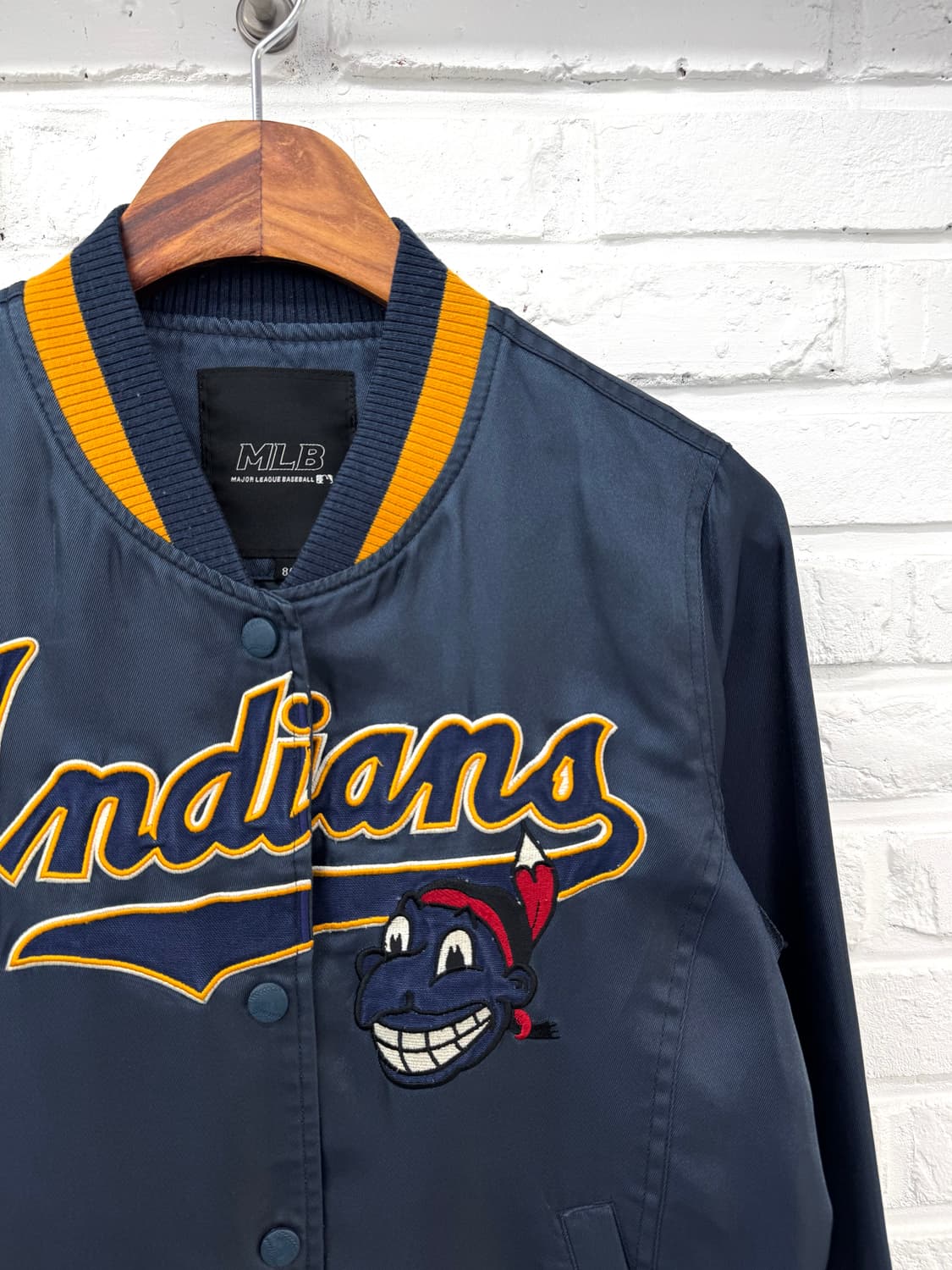 MLB 네이비 클리브랜드 베이스볼 자켓 상품이미지4