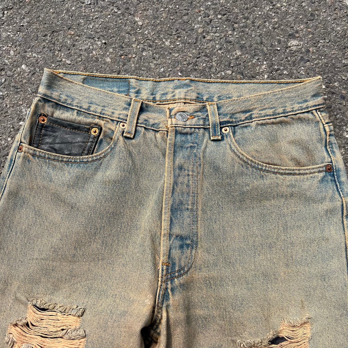 90‘s 리바이스 그런지 커스텀 501 데님 팬츠 상품이미지2