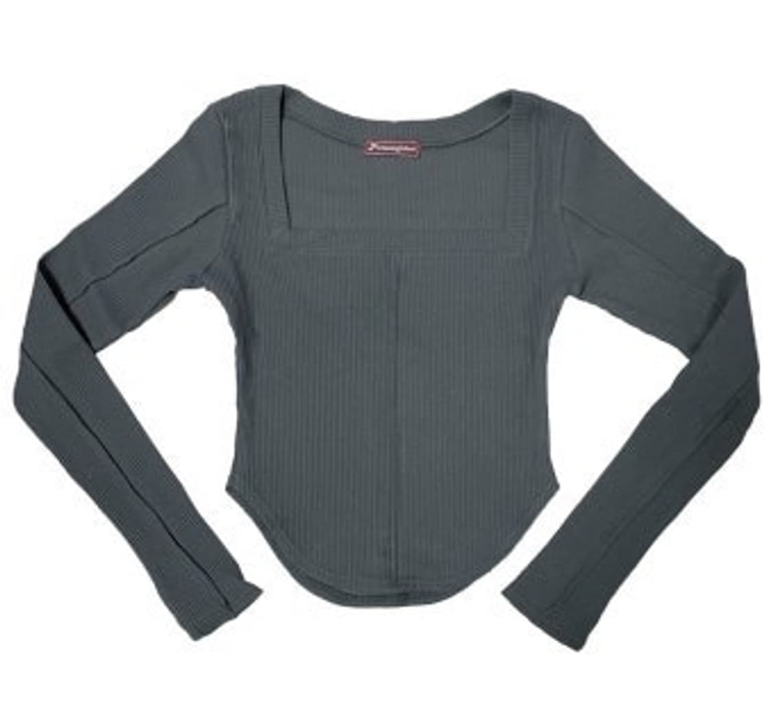 플리즈노팔로우 바비탑 SS 차콜 상품이미지1