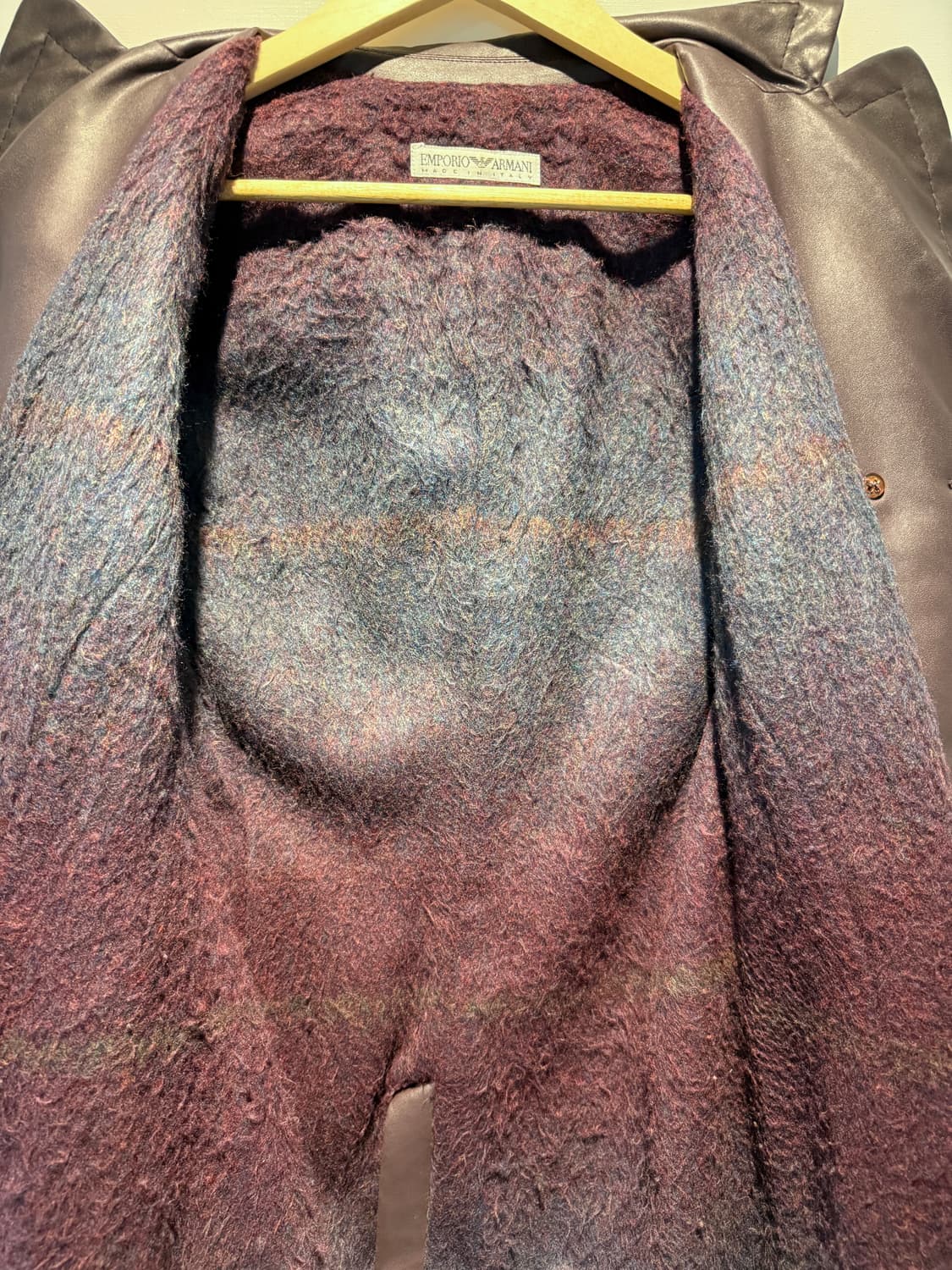 90s Faux-Leather Shearling Coat 상품이미지4