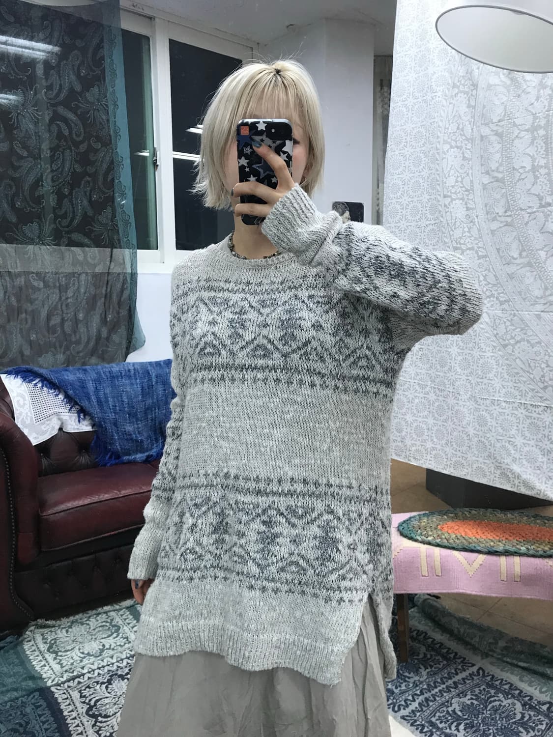 홀리스터 여성 빈티지 트임 라운드 니트  상품이미지2