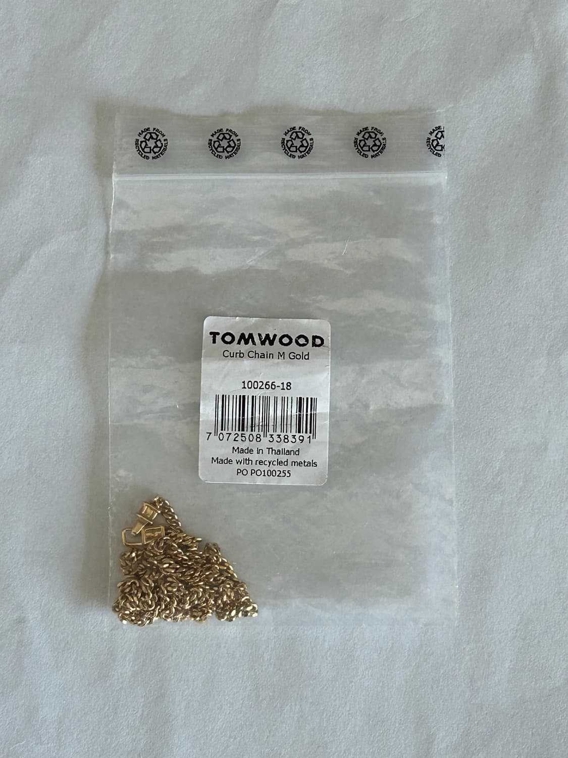 톰우드(tomwood) Curb Chain M Gold 18 inches 상품이미지3