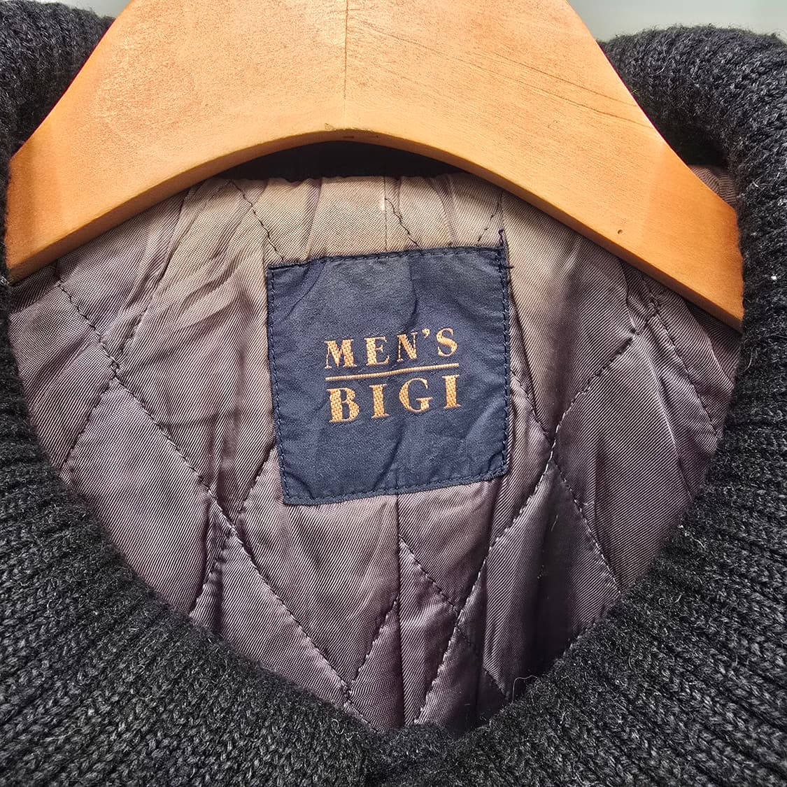 빈티지 MEN'S BIGI 울 소가죽 바시티 자켓 M 상품이미지2