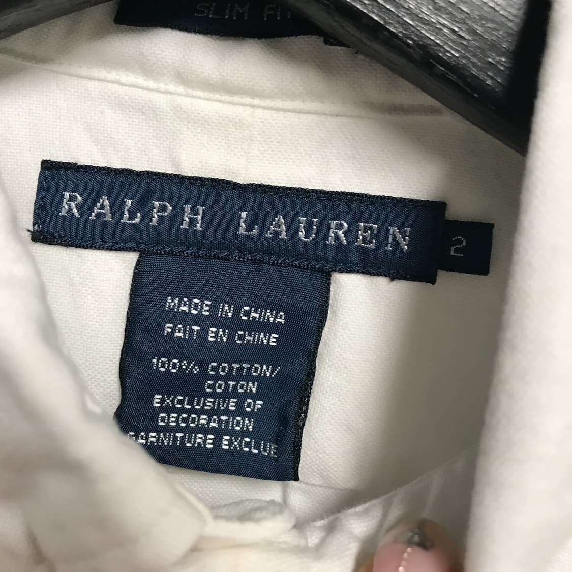 폴로 랄프로렌 솔리드 셔츠 화이트 2(W) 상품이미지5
