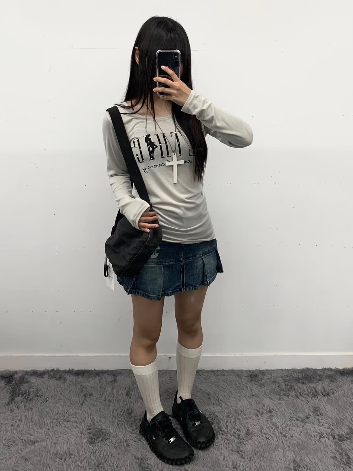 데님 미니 스커트 상품이미지1