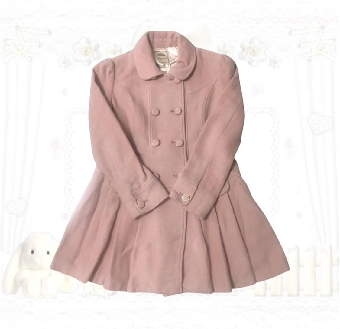 딸기우유 라떼갸루 히메갸루 코트 빈티지 리즈리사 엑시즈팜 모리걸 상품이미지1