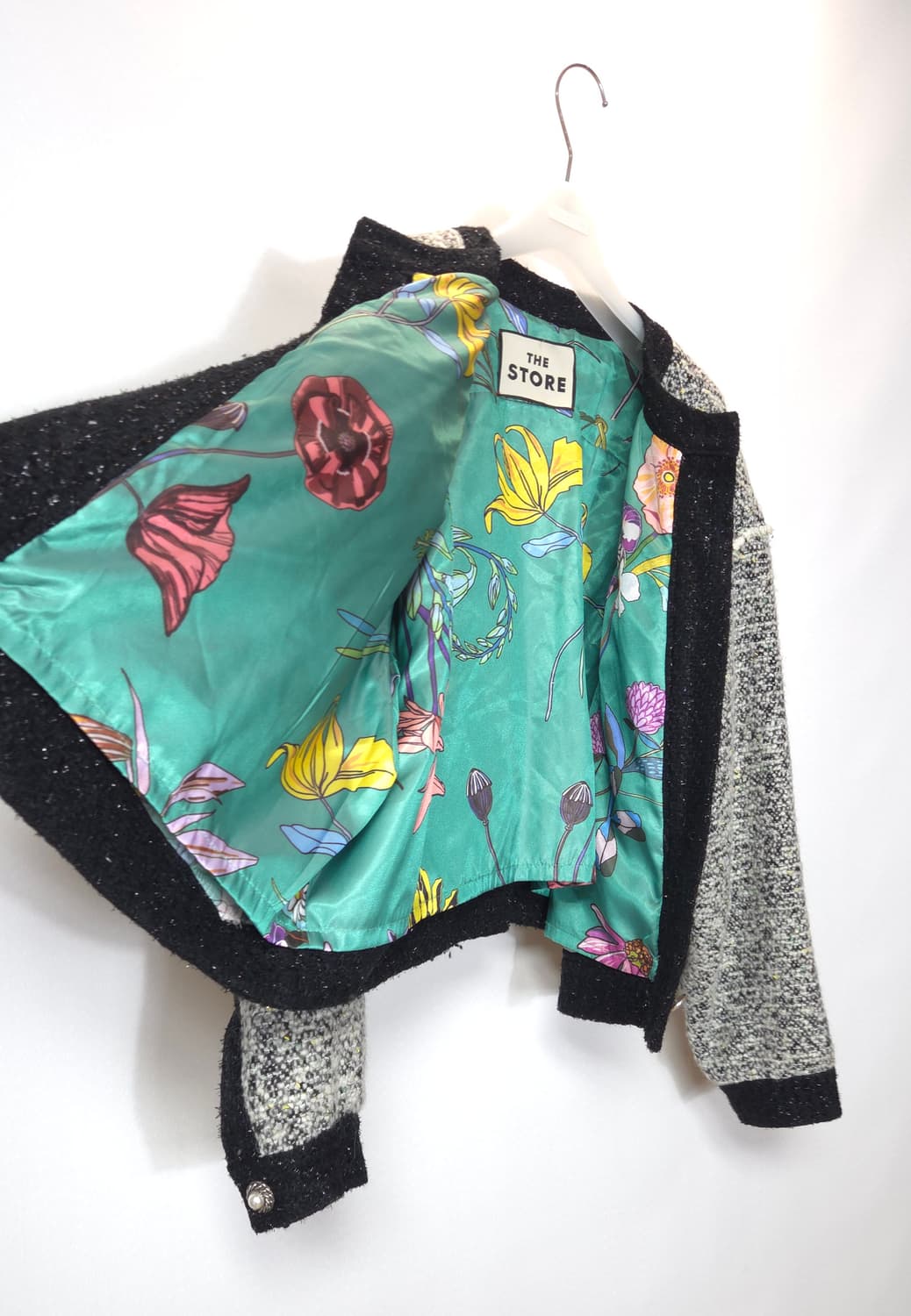 한섬 폼더스토어 보카시 글리터 트위드 자켓 M 사이즈 상품이미지7