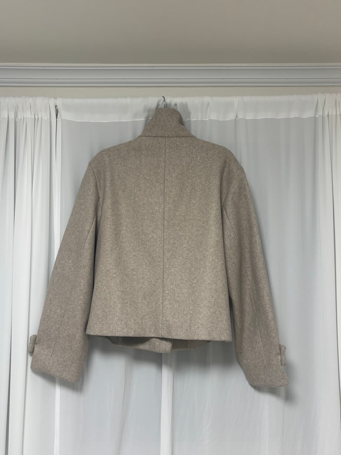 자라 하이넥 숏코트 베이지 s 상품이미지2