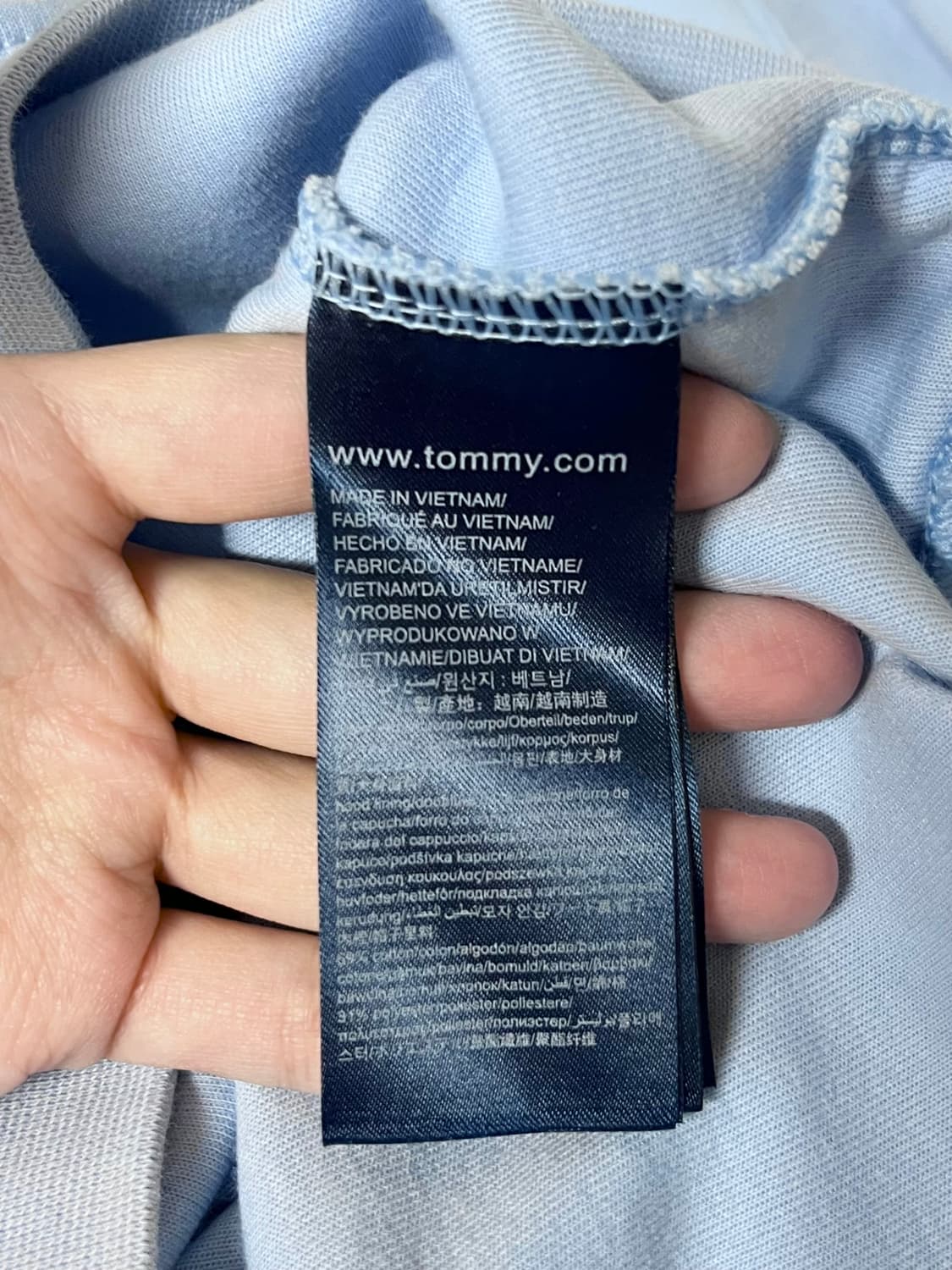 L) 타미힐피거 미니플래그 맨투맨 하늘색 상품이미지5