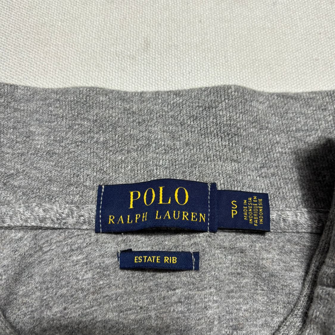 S 폴로랄프로렌 멀티 포니 코튼 그레이 반집업 니트 상품이미지4
