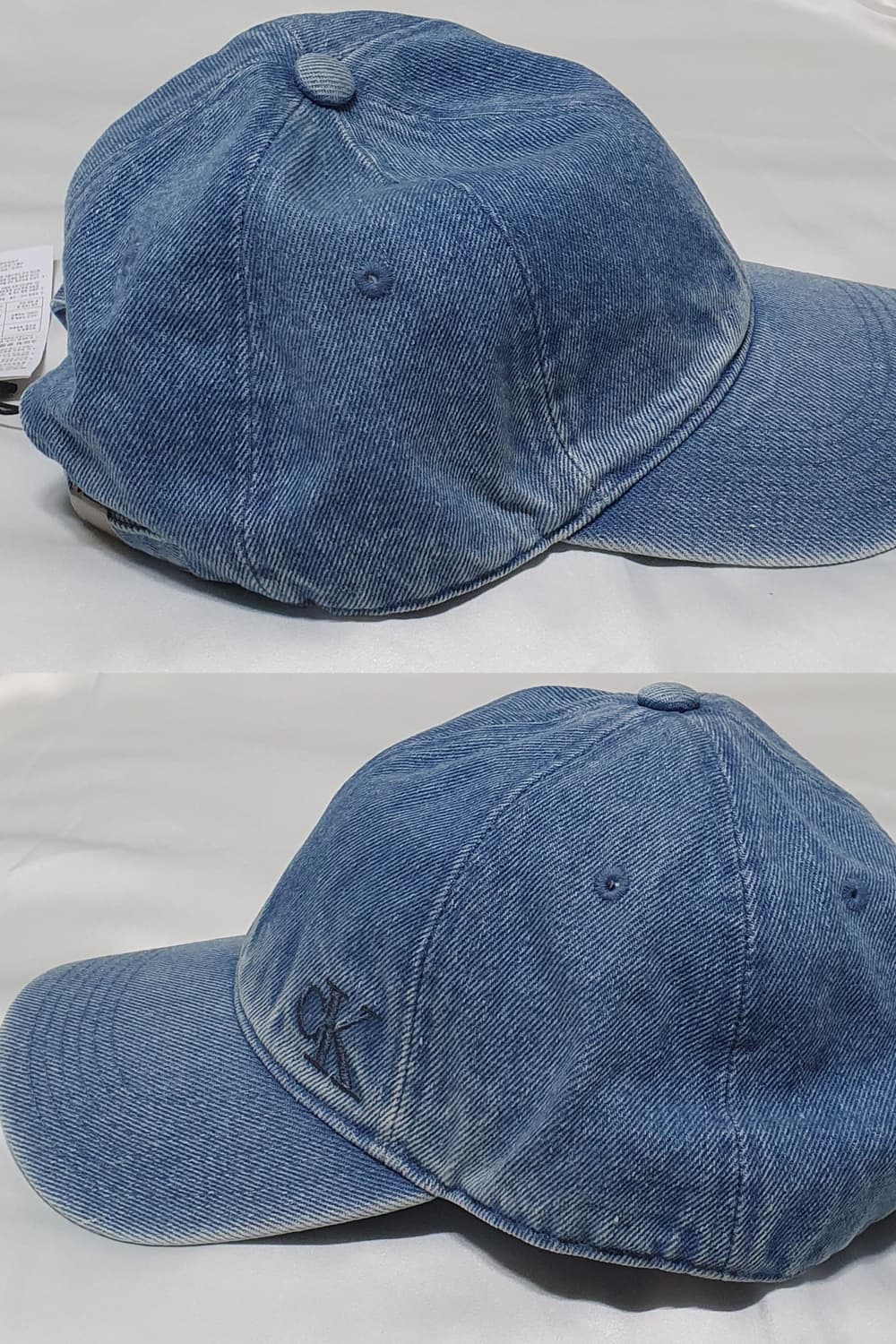 데님블루 CK 캘빈클라인 워싱 데님 볼캡 모자 상품이미지4