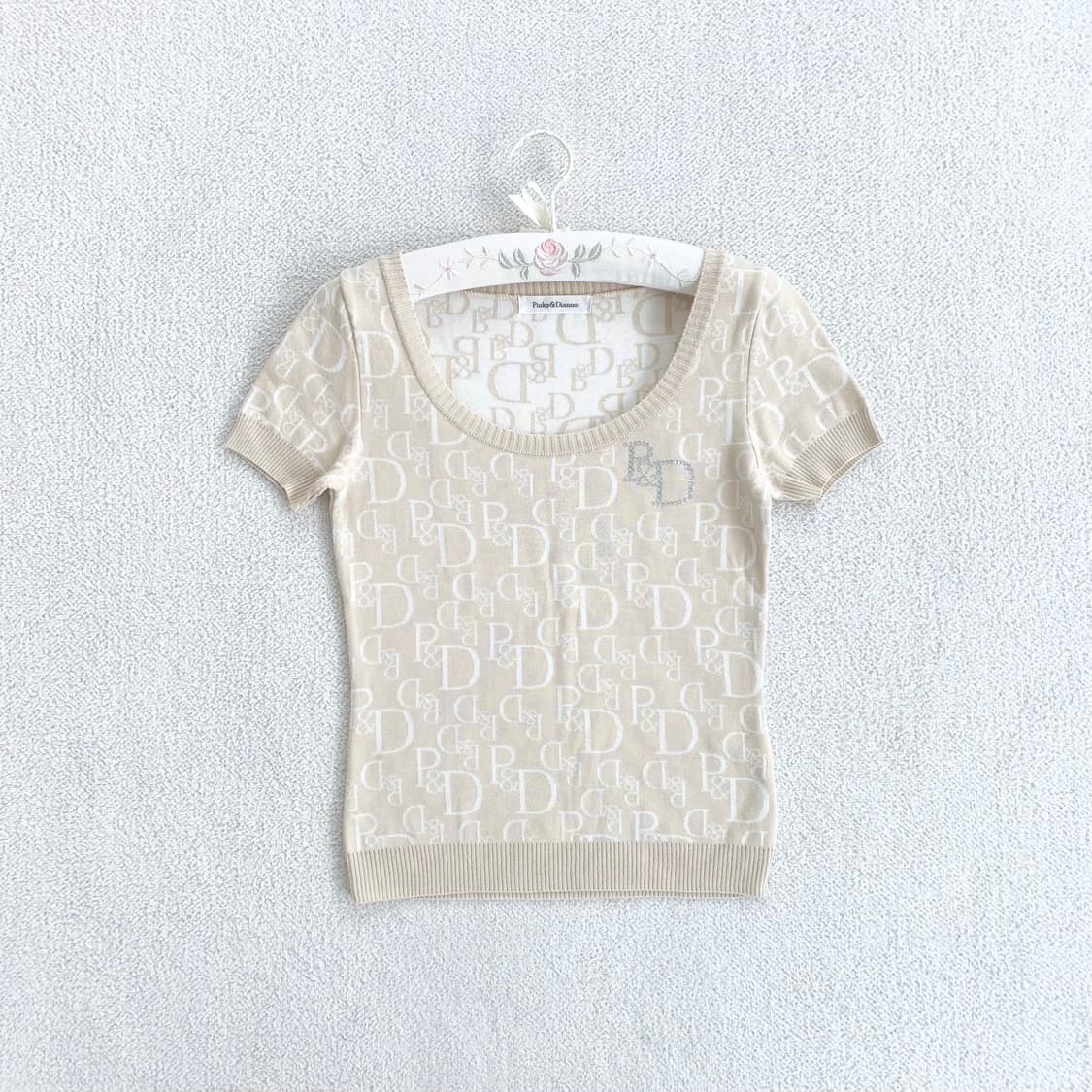 p&d ♥ 핑키앤다이안 라떼 오블리크 딱붙니트 상품이미지2