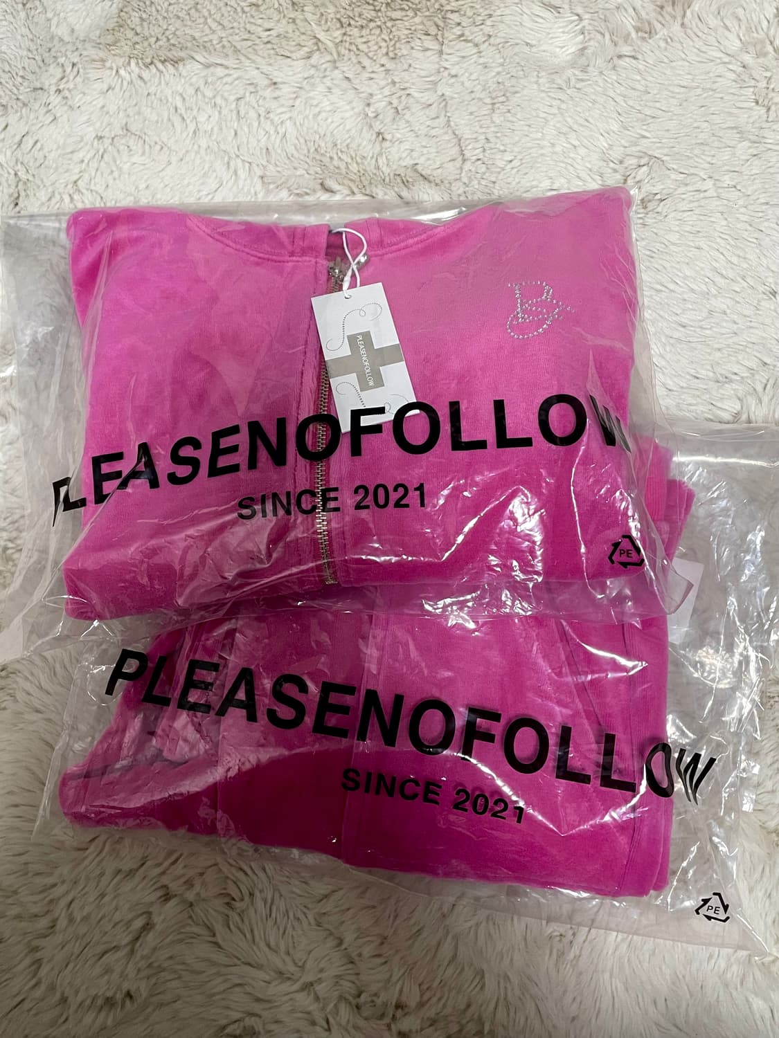 플리즈노팔로우(플노팔) 벨벳 트레이닝 세트 상품이미지4