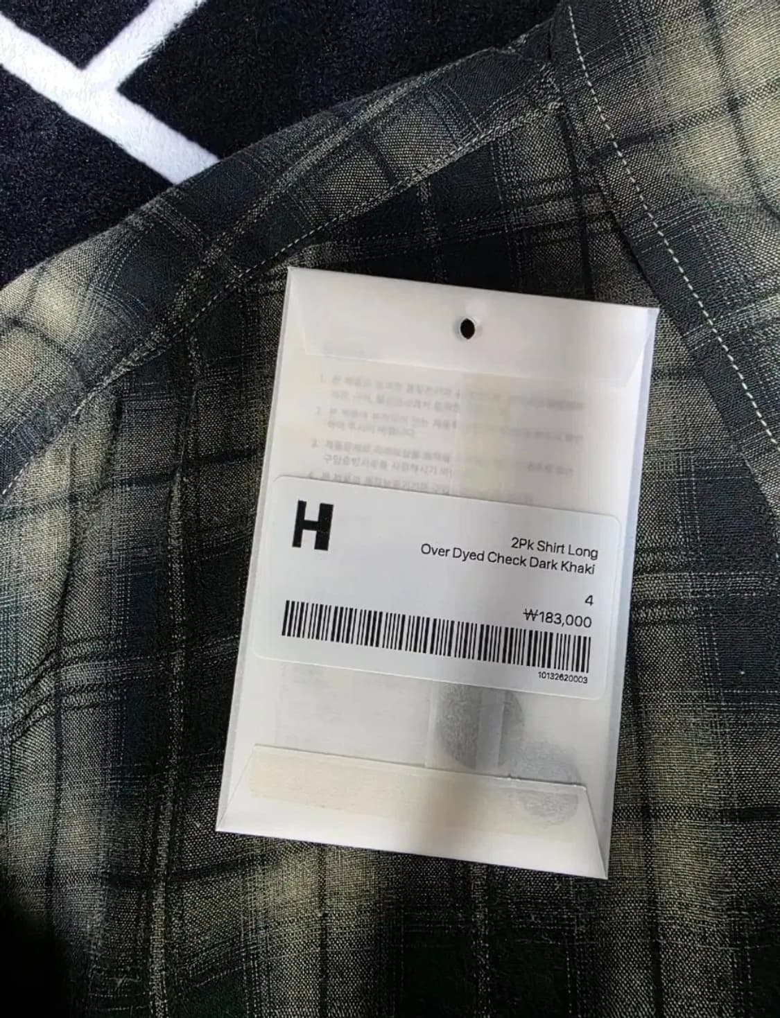 해칭룸 2pk 오버다이드 체크 셔츠 다크 카키 4(L) 상품이미지3