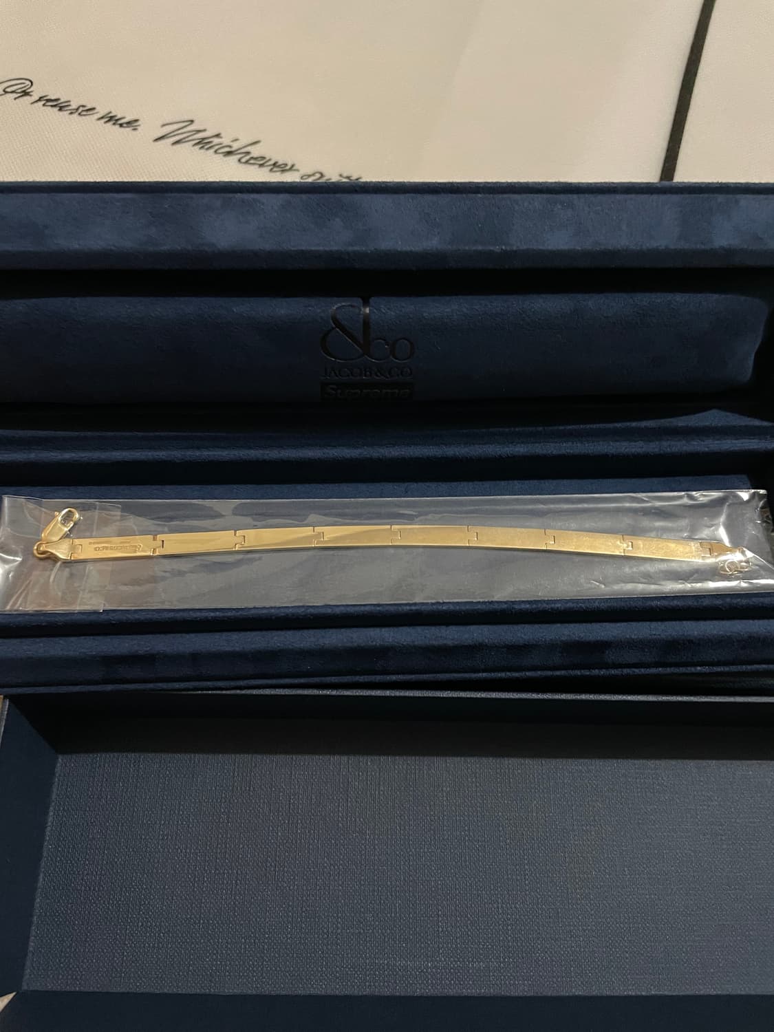 [S-M] 슈프림 제이콥 앤 코 14K 금 팔찌 골드 브레이슬릿 상품이미지1