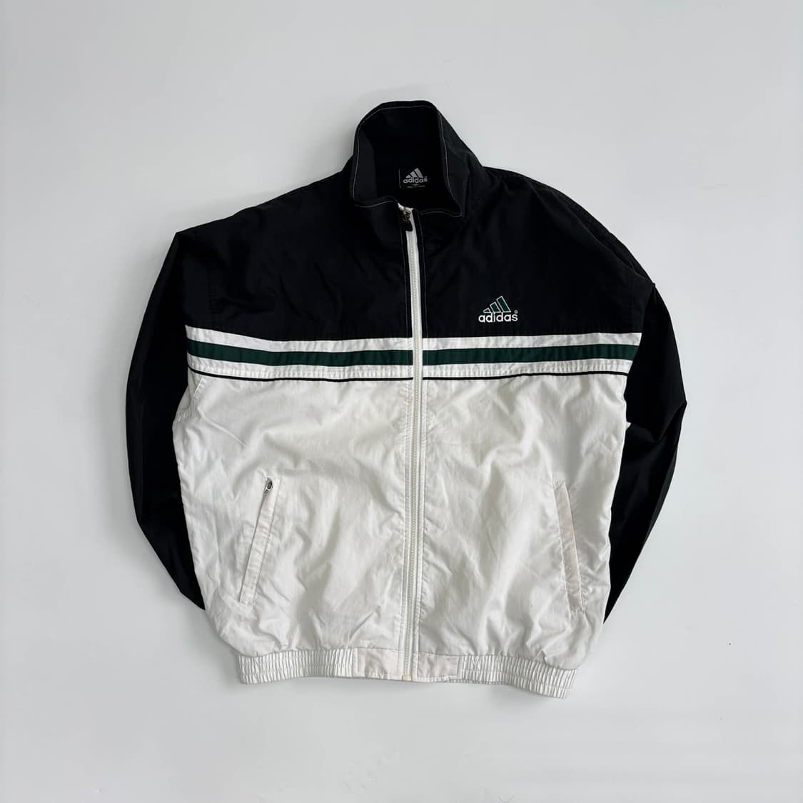 아디다스 90-00s 화이트 핀터깔 아방핏 윈드브레이커 자켓 바람막이 희 상품이미지2