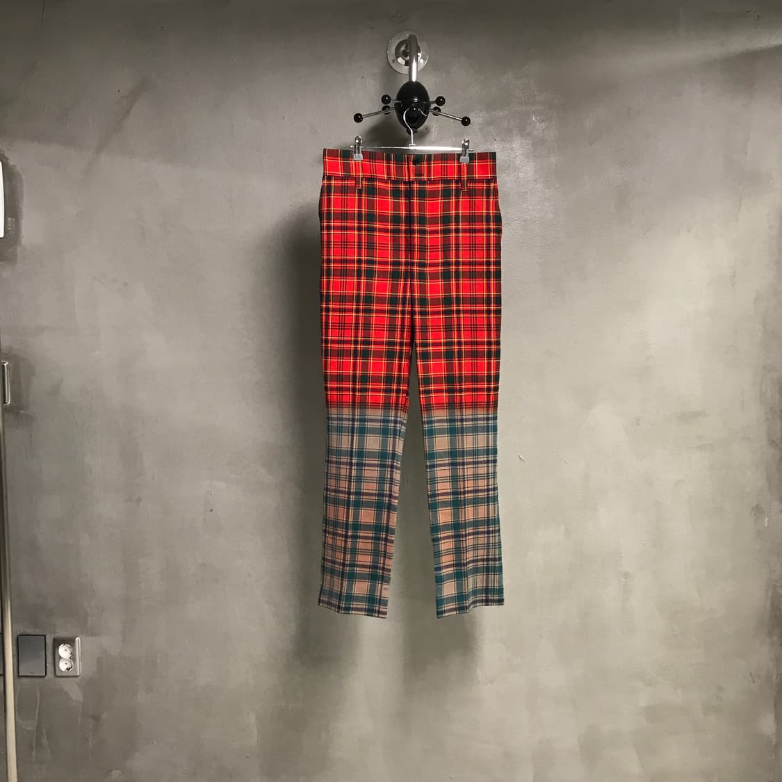 꼼데가르송 투톤 체크 팬츠 M 상품이미지1