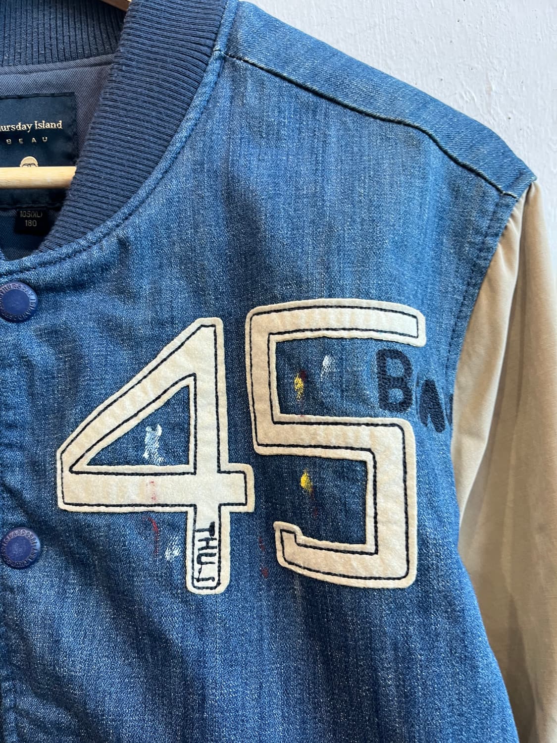 써스데이아일랜드 데님 바시티 자켓 105 상품이미지2