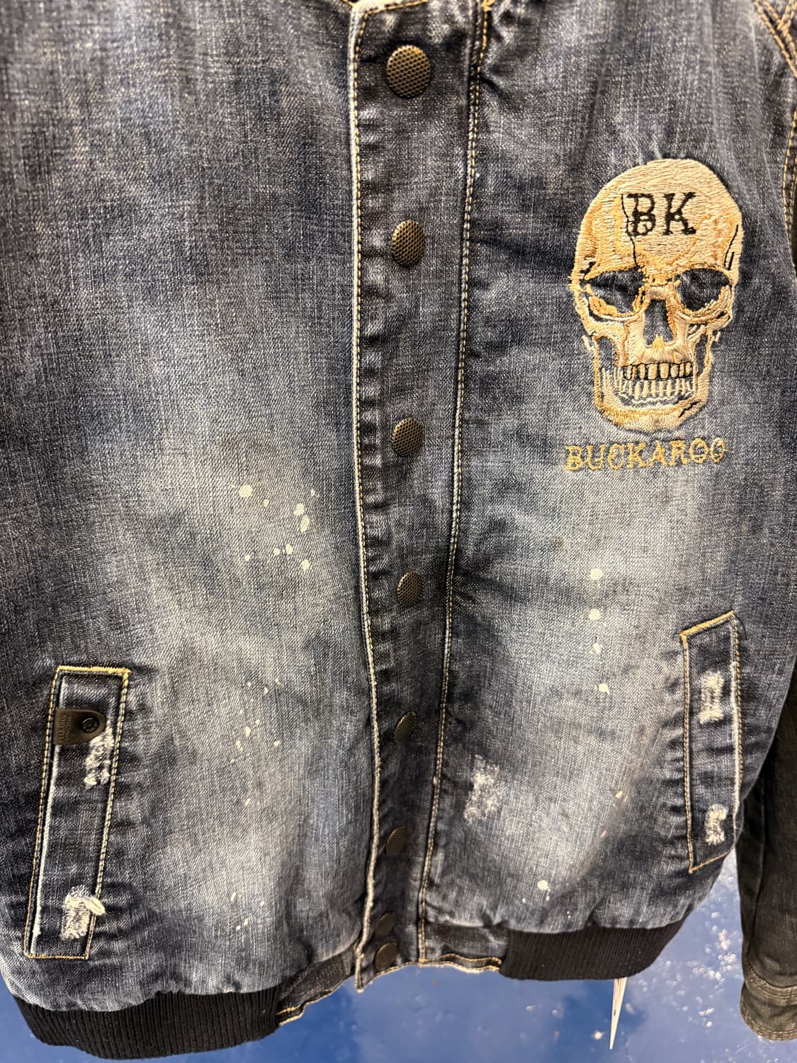 Buckaroo 버커루 스컬 데님 봄버 자켓 상품이미지5