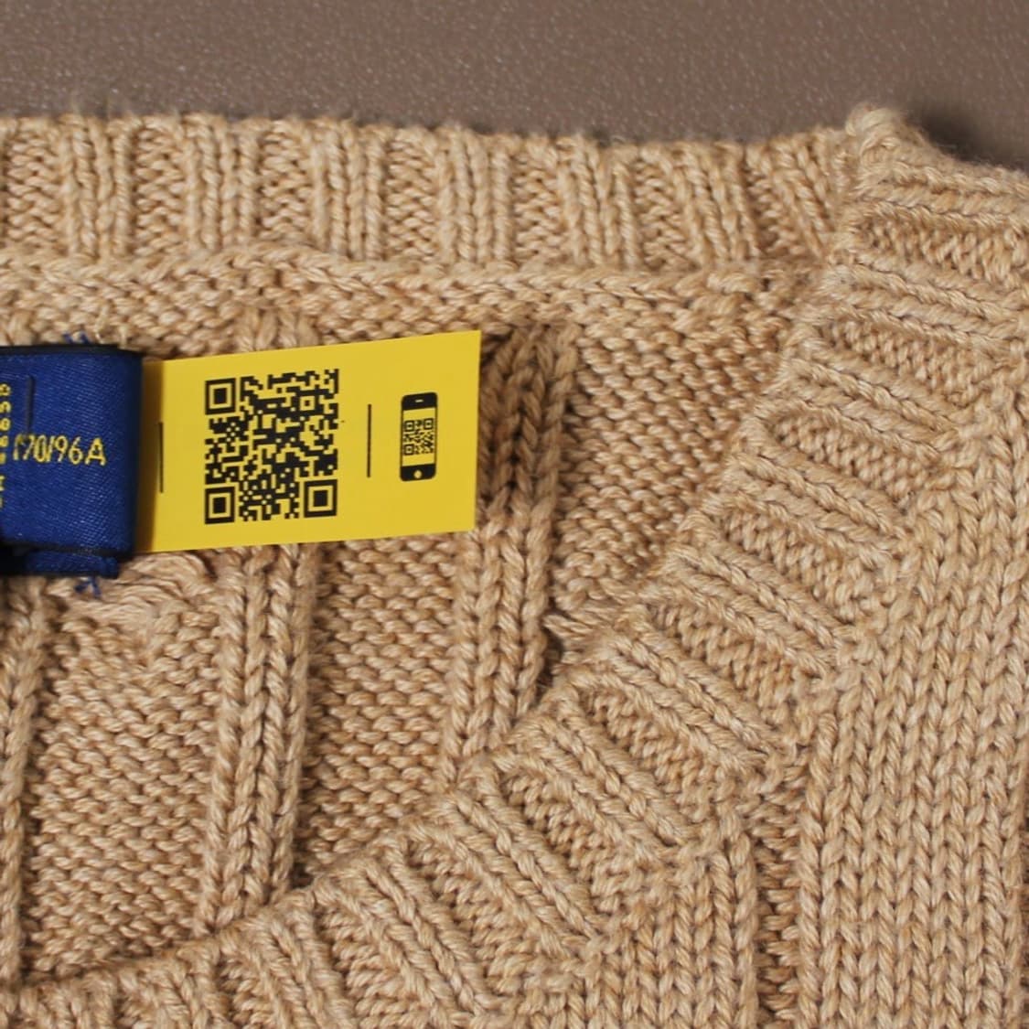 Polo 폴로 랄프로렌 QR신형 베이지 케이블 니트  상품이미지5