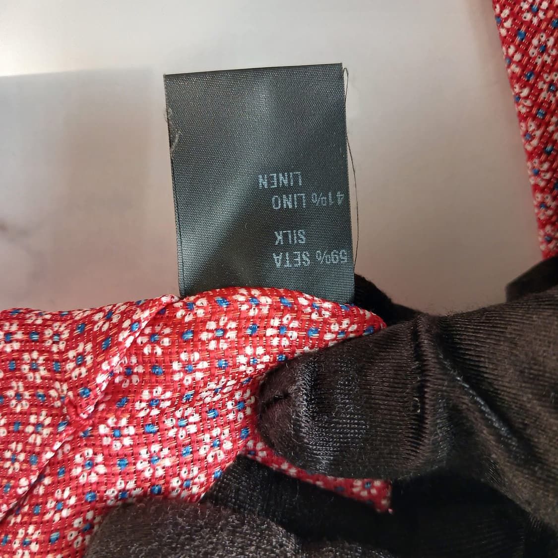 미쏘니 실크 플라워 마이크로 패턴 넥타이 8.6cm A+등급 A19808 상품이미지9