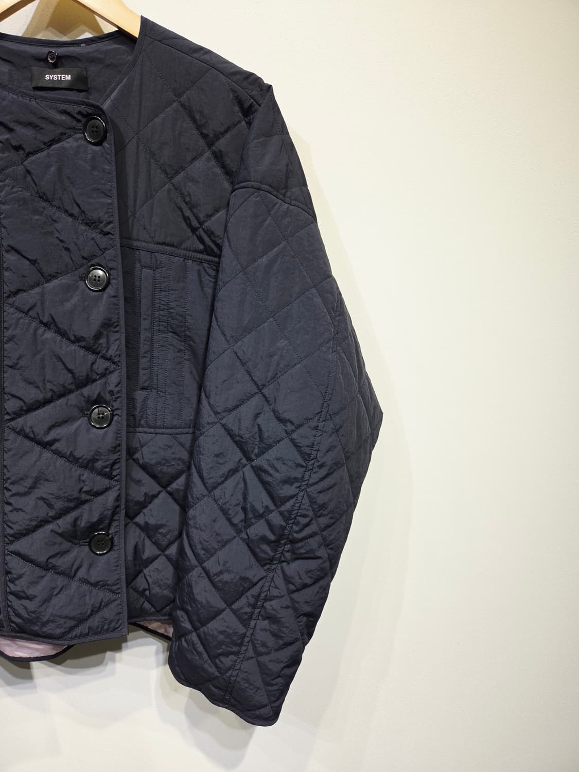 SYSTEM 시스템 노카라 퀼팅 패딩 자켓 상품이미지4