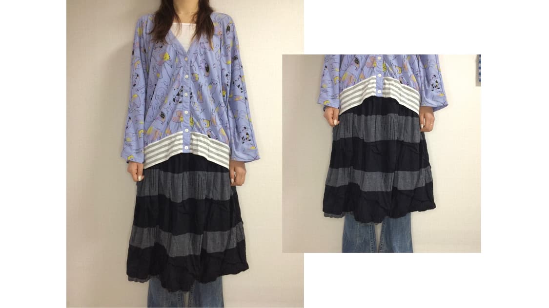 sensounico t.b 센소유니코 블랙 그레이 벌룬 스커트 상품이미지1