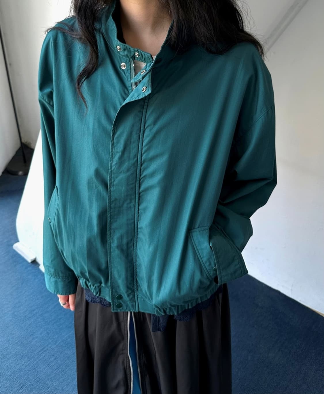 High count fabric easy blouson 상품이미지7