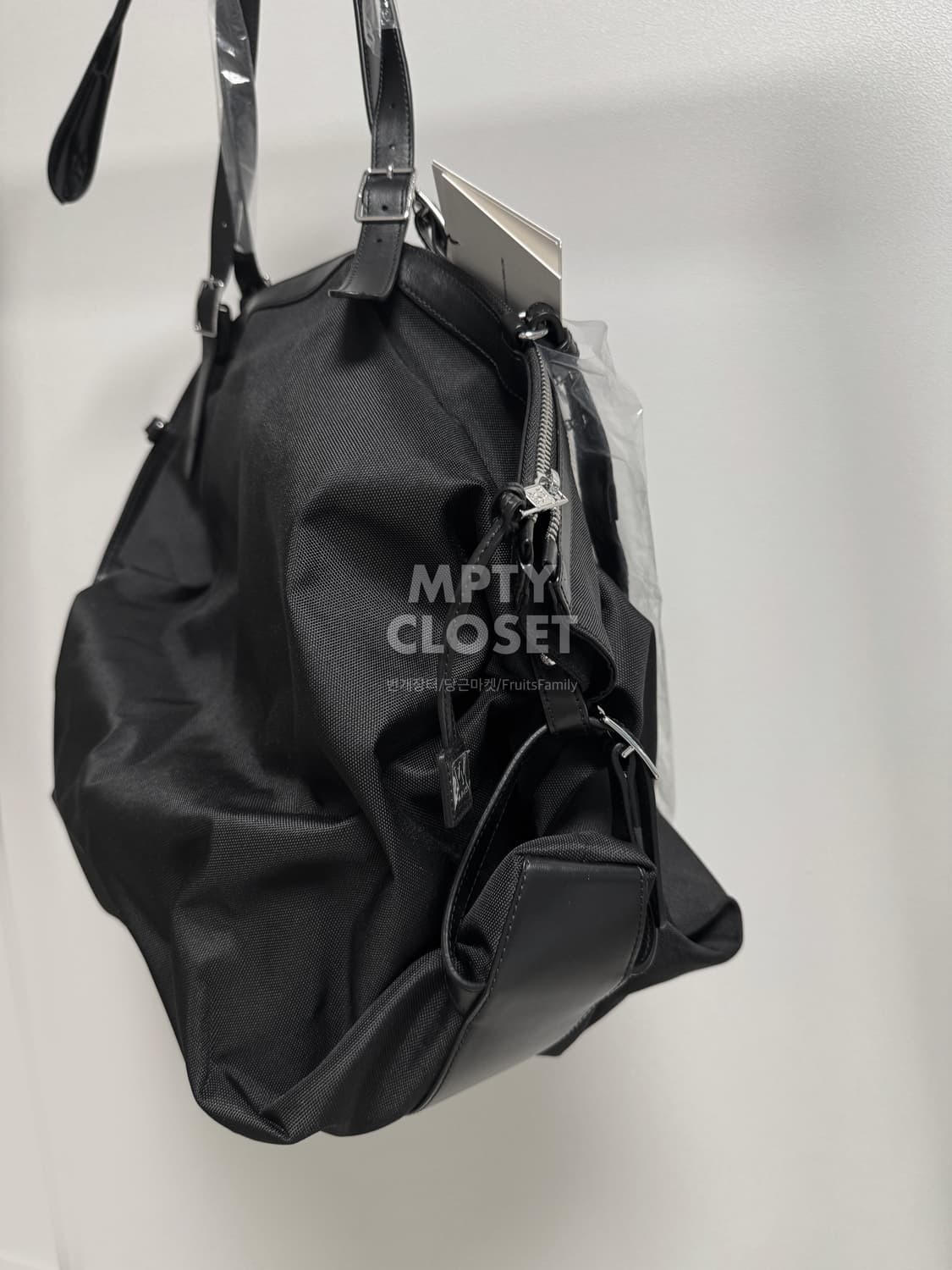 우영미 라지 코듀라 토트백 블랙 상품이미지6