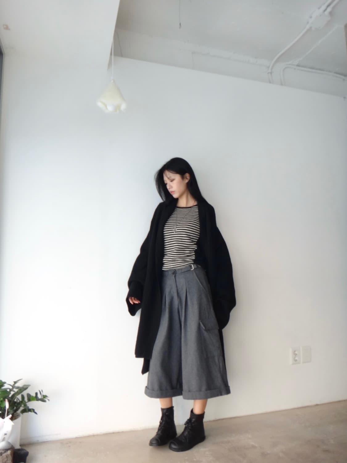 Belt point moving warm pants / grey 상품이미지6