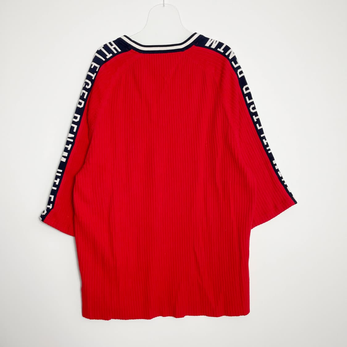 D2 타미힐피거 빈티지 레터링 라인 니트 XXL사이즈 상품이미지3