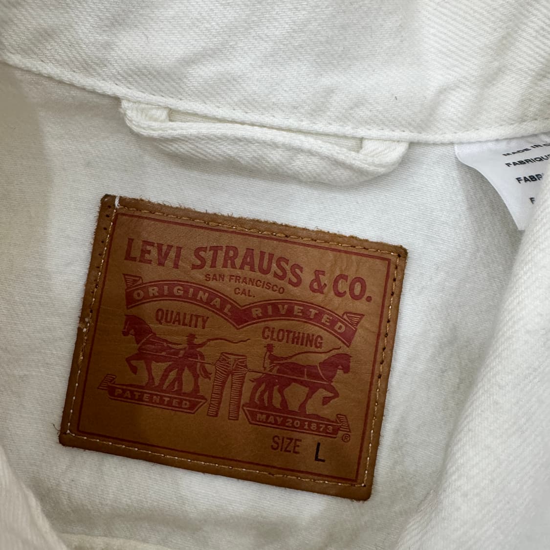 L 리바이스 오랜지탭 화이트 데님 트러커 자켓  상품이미지5