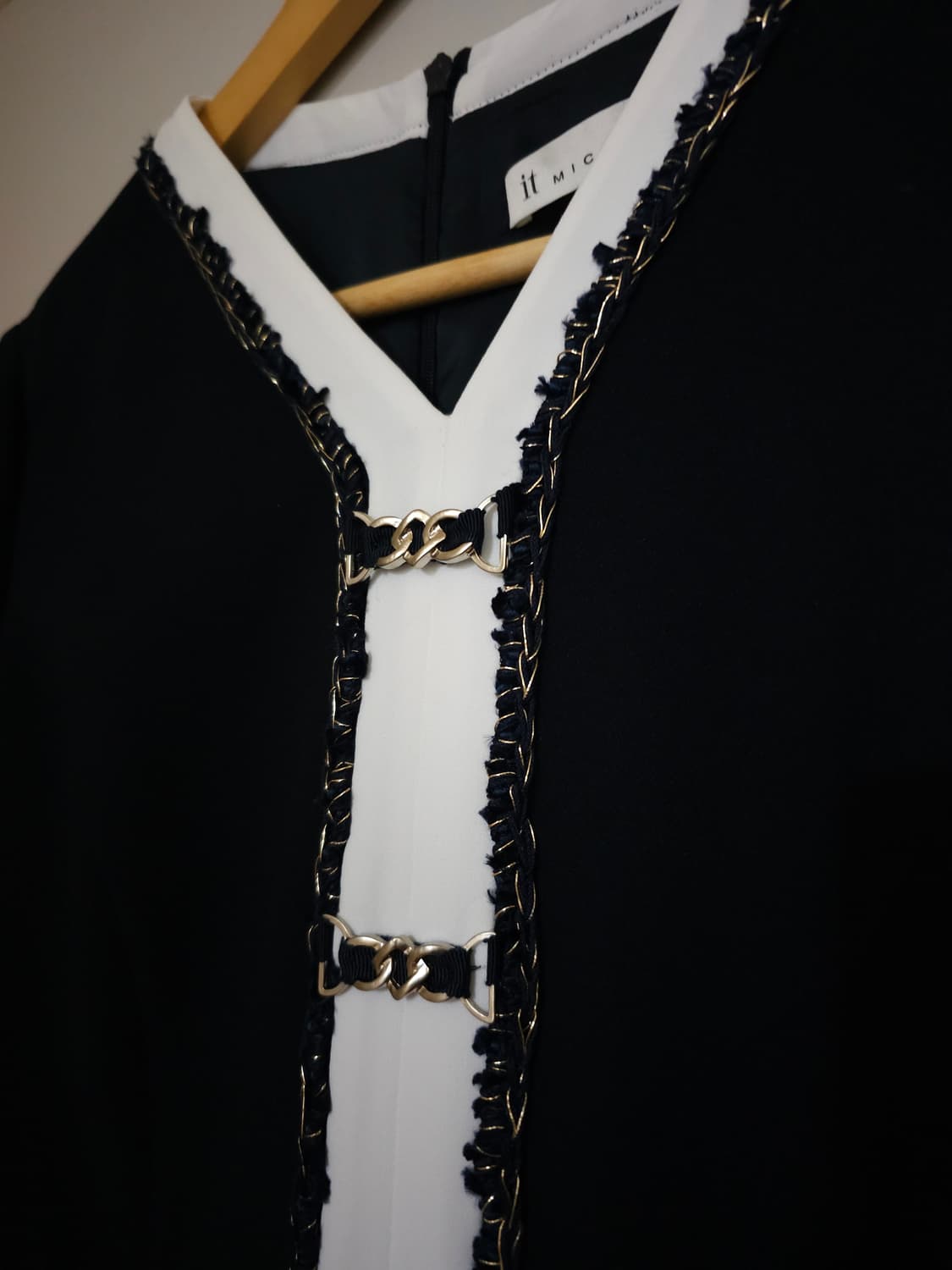 잇미샤 네이비 앤 화이트 배색 원피스 상품이미지3