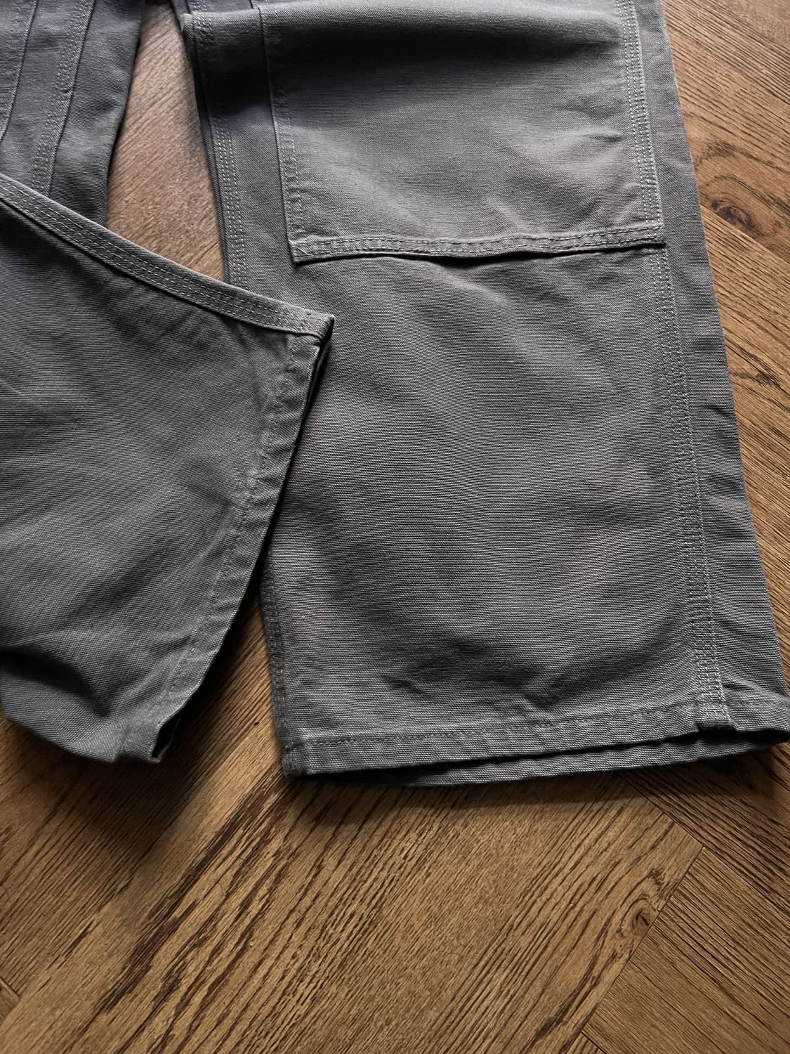 [40]칼하트 USA 그레이 더블니 캔버스 워크팬츠 상품이미지2