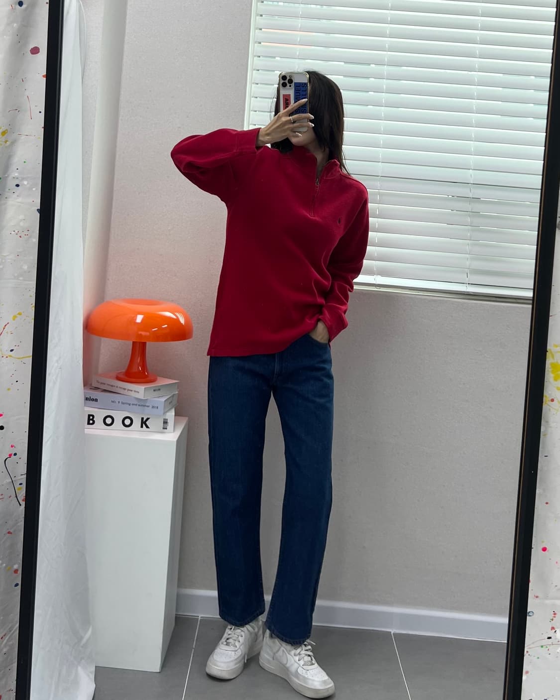 (WOMEN)폴로 반집업 스웨터-M1425 상품이미지6